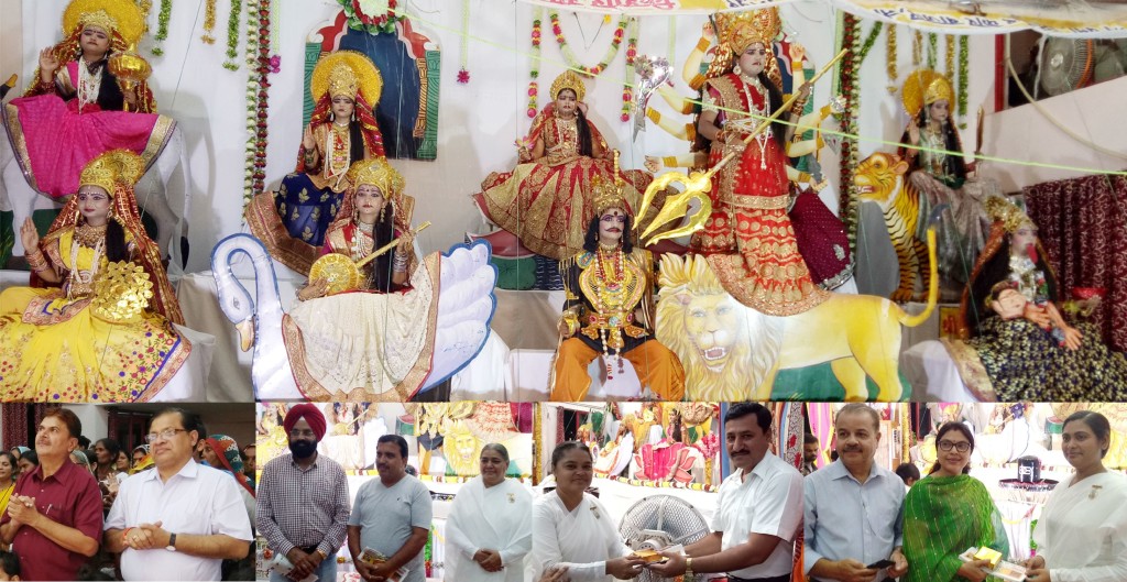 On the occasion of Navratri, Goddesses were brought to life through magnificent decoration by Brahma Kumaris Chhatarpur (MP)